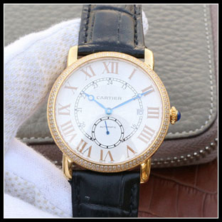 カルティエ メンズ 40mm シースルーバック 自動巻き腕時計 W6R007017