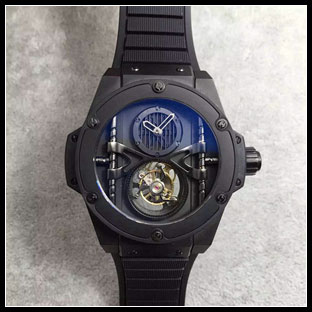ウブロ メンズ シースルーバック 44mm 手巻き式腕時計