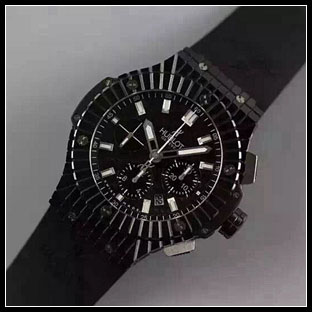 ウブロ メンズ シースルーバック 44mm 自動き式腕時計 W0022N3200