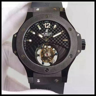 ウブロ メンズ シースルーバック 44mm 手巻き式腕時計 W0084N5450