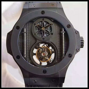 ウブロ メンズ シースルーバック 44mm 手巻き式腕時計 28800