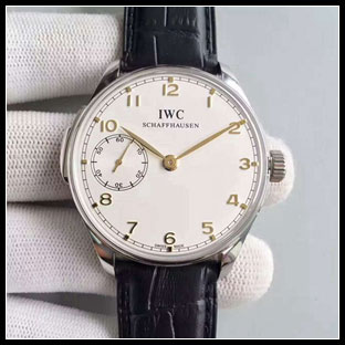 IWC シースルーバック 43mm メンズ 手巻き式腕時計 IW524204