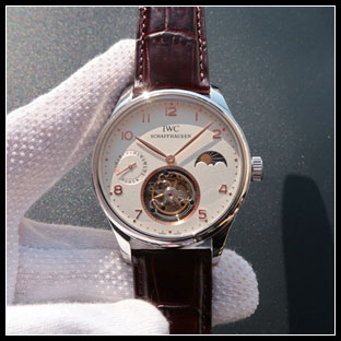 IWC シースルーバック 44mm メンズ 手巻き式腕時計