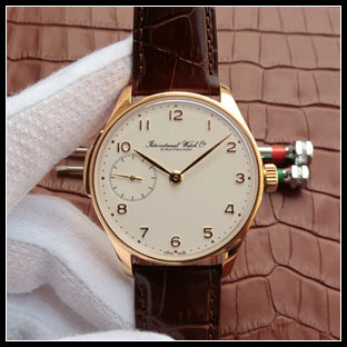 IWC シースルーバック 43mm メンズ 手巻き式腕時計