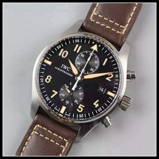 IWC 43mm メンズ 7750自動巻き式腕時計