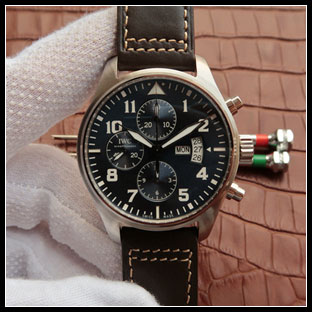 IWC 43mm メンズ 7750自動巻き式腕時計