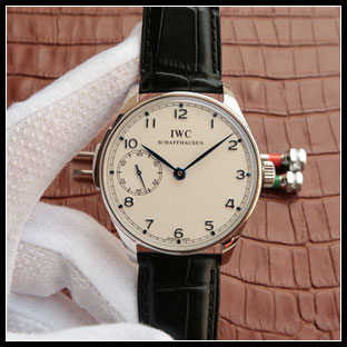 IWC シースルーバック 43mm メンズ 手巻き式腕時計