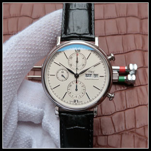IWC 42mm メンズ 7750自動巻き式腕時計