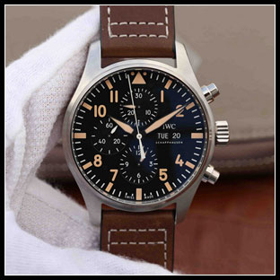 IWC 43mm メンズ 自動巻き式腕時計