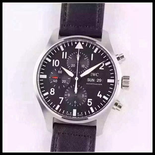 IWC 43mm メンズ 7750自動巻き式腕時計