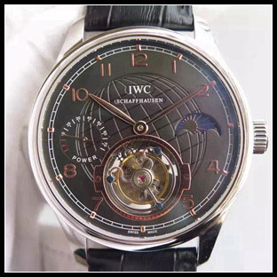IWC シースルーバック 44mm メンズ 手巻き式腕時計