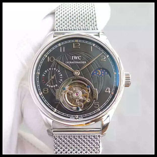 IWC シースルーバック 44mm メンズ 手巻き式腕時計