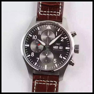 IWC 43mm メンズ 7750自動巻き式腕時計