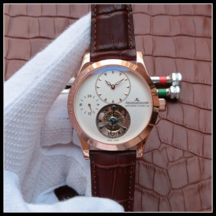 ジャガールクルト メンズ 42mm シースルーバック 自動巻き腕時計