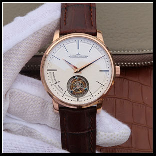 ジャガールクルト メンズ 42mm シースルーバック 自動巻き腕時計 1313520