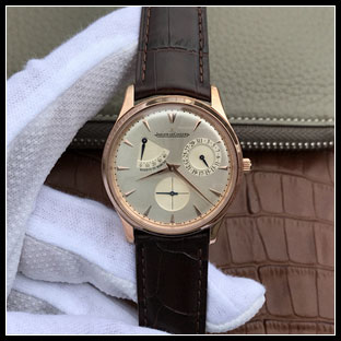 ジャガールクルト メンズ 39mm シースルーバック 自動巻き腕時計 Q1372520