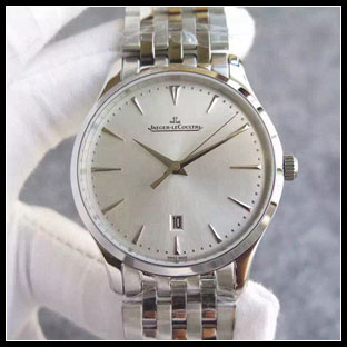 ジャガールクルト メンズ 40mm シースルーバック 自動巻き腕時計 Q1288420