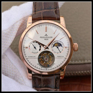 ジャガールクルト メンズ 42mm シースルーバック 自動巻き腕時計
