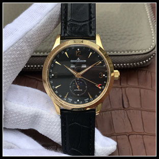 ジャガールクルト メンズ 40mm シースルーバック 自動巻き腕時計