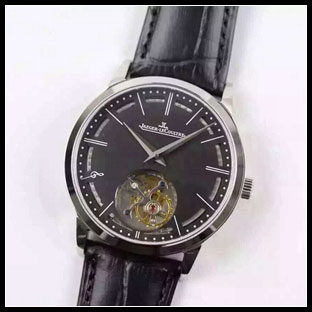 ジャガールクルト メンズ 41mm シースルーバック 手巻き式腕時計