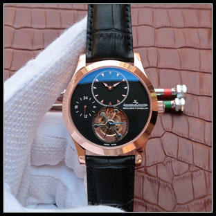 ジャガールクルト メンズ 42mm シースルーバック 手巻き式腕時計