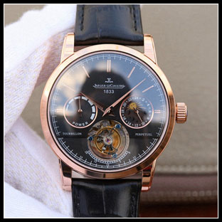 ジャガールクルト メンズ 42mm シースルーバック 自動巻き腕時計