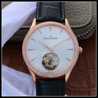 ジャガールクルト メンズ 40mm シースルーバック 自動巻き腕時計