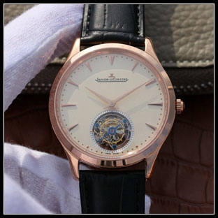 ジャガールクルト メンズ 40mm シースルーバック 自動巻き腕時計