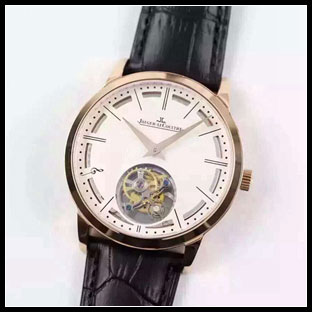 ジャガールクルト メンズ 41mm シースルーバック 手巻き式腕時計