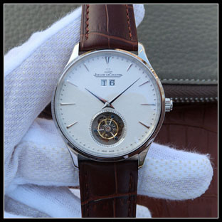 ジャガールクルト メンズ 42mm シースルーバック 自動巻き腕時計