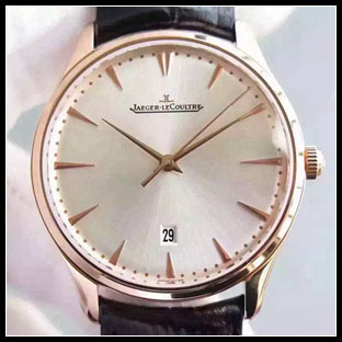 ジャガールクルト メンズ 41mm シースルーバック 自動巻き腕時計 Q1338421