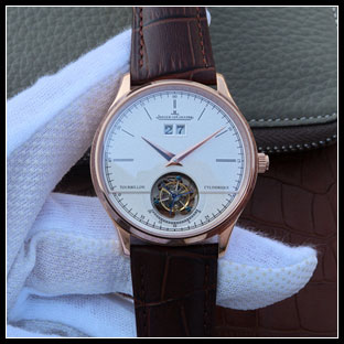 ジャガールクルト メンズ 42mm シースルーバック 自動巻き腕時計