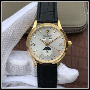 ジャガールクルト メンズ 40mm シースルーバック 自動巻き腕時計 1558420