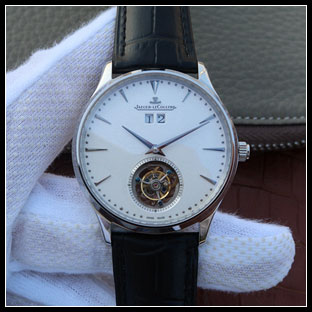 ジャガールクルト メンズ 42mm シースルーバック 自動巻き腕時計
