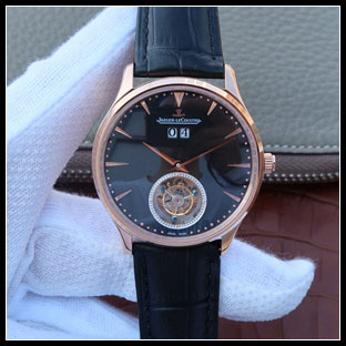 ジャガールクルト メンズ 42mm シースルーバック 自動巻き腕時計