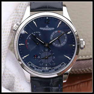 ジャガールクルト メンズ 42mm シースルーバック 自動巻き腕時計 1428421