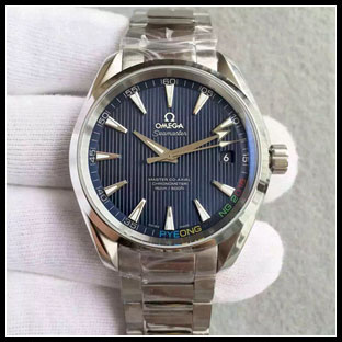 オメガ シースルーバック メンズ 41mm 自動巻き腕時計