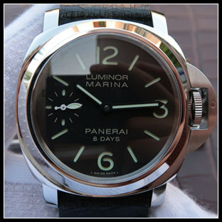 パネライ シースルーバック メンズ 44mm 手巻き式腕時計 PAM510
