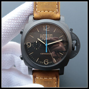 パネライ シースルーバック メンズ 44mm 自動巻き腕時計 PAM580
