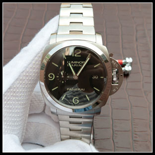 パネライ シースルーバック メンズ 44mm 自動巻き腕時計 PAM328
