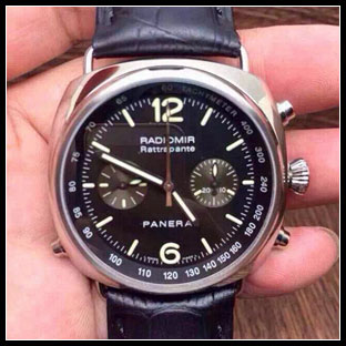 パネライ シースルーバック メンズ 45mm ASIA7750自動巻き腕時計 PAM214