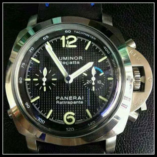 パネライ シースルーバック メンズ 44mm ASIA7750自動巻き腕時計 PAM332
