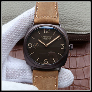 パネライ シースルーバック メンズ 47mm 手巻き式腕時計 PAM504