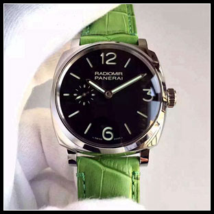 パネライ シースルーバック メンズ 42mm 手巻き式腕時計 PAM574