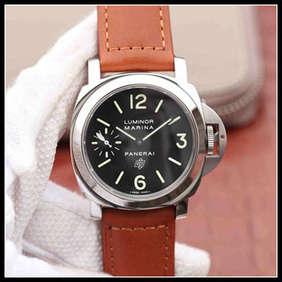 パネライ シースルーバック メンズ 44mm 手巻き式腕時計 PAM00005