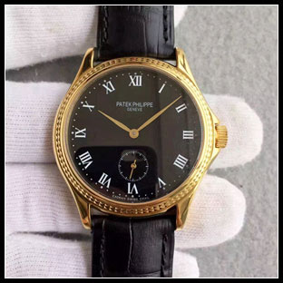 パテックフィリップ メンズ 39.5mm シースルーバック腕時計