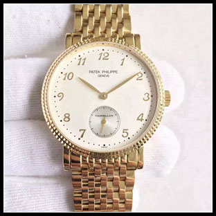 パテックフィリップ メンズ 36mm シースルーバック 手巻き式腕時計