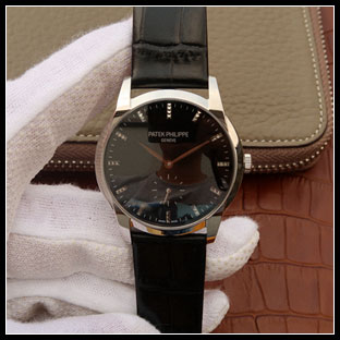 パテックフィリップ メンズ 38mm シースルーバック 手巻き式腕時計 7122R-001