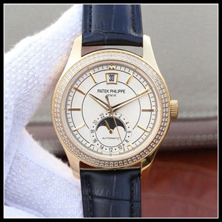 パテックフィリップ メンズ 40mm シースルーバック 自動巻き腕時計 5205G-001