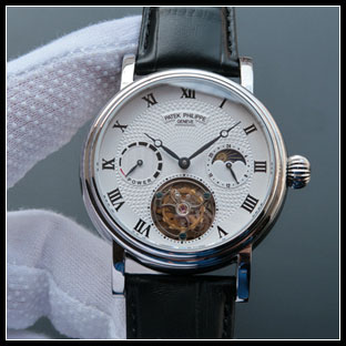 パテックフィリップ メンズ 42mm シースルーバック 自動巻き腕時計